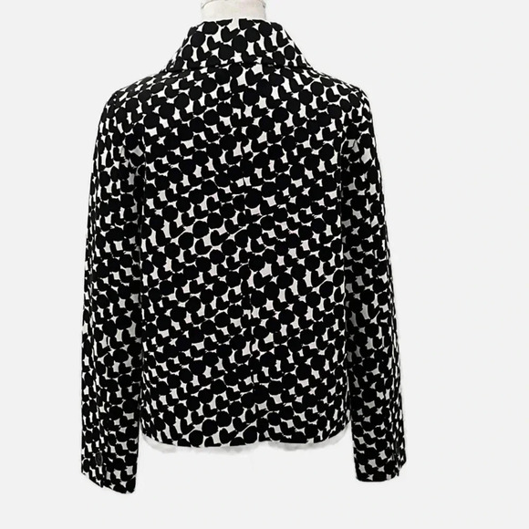 MaxMara Cotton Blend Print 4 Button Jacket - Size 6 - Picture 3 of 10